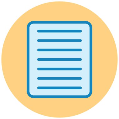 Belge. Web simgesi basit illüstrasyon