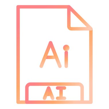 ai dosya biçimi simgesi, vektör çizimi