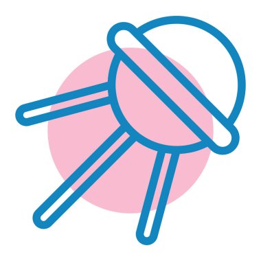 Uydu. Web simgesi basit illüstrasyon