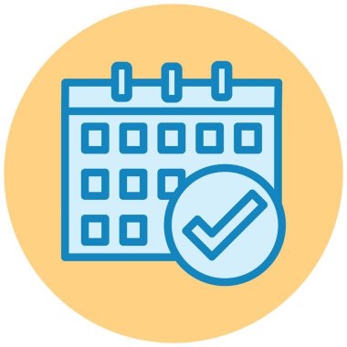 Takvim. Web simgesi basit illüstrasyon