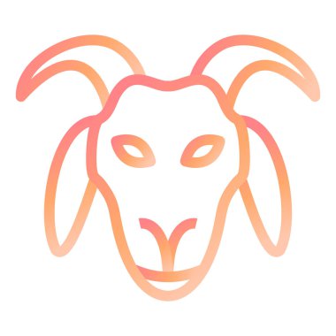 Keçi. Web simgesi basit illüstrasyon 