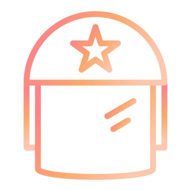 Bir polis miğferinin vektör çizimi