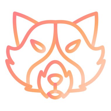 Rakun. Web simgesi basit illüstrasyon 