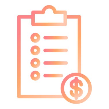 Fiyat Listesi modern simge vektör çizimi 