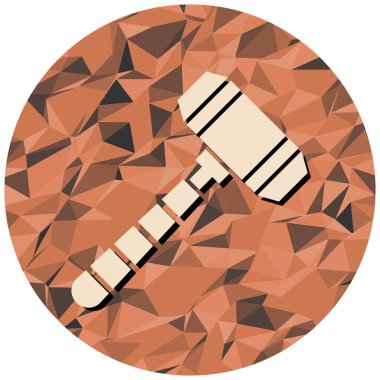 Çekiç simgesinin vektör illüstrasyonu