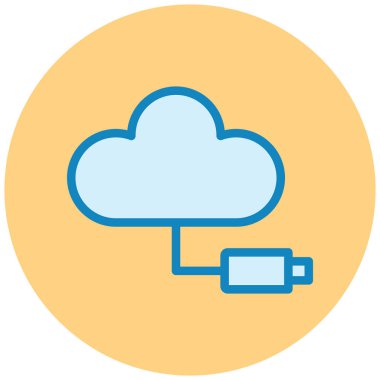 Bulut. Web simgesi basit illüstrasyon