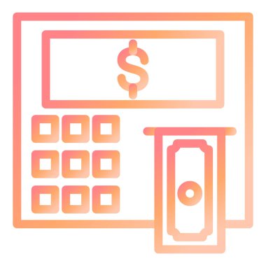 ATM makinesi, web simgesi basit tasarım