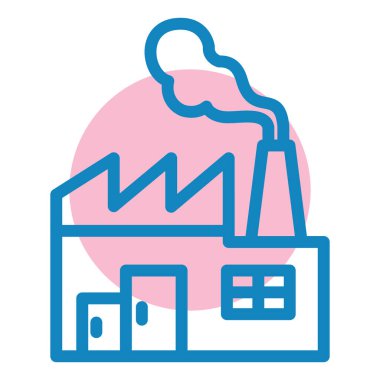 Fabrika. Web simgesi basit illüstrasyon