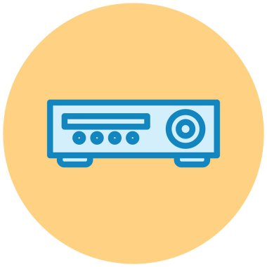 Radyo. Web simgesi basit illüstrasyon