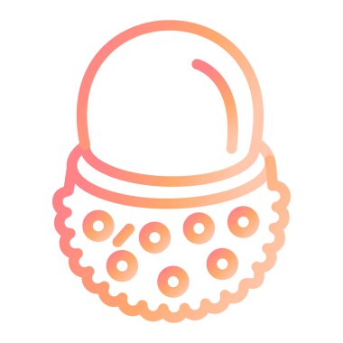 lychee. Web simgesi basit illüstrasyon 