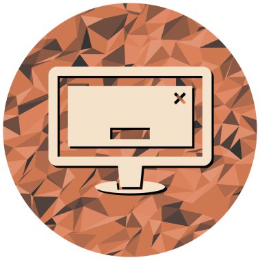 Bilgisayar monitörü simgesi. Web tasarımı için dizüstü bilgisayar vektör simgelerinin düz çizimi