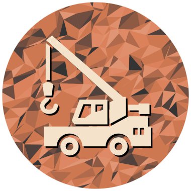 İşaretli teslimat kamyonu çizimi