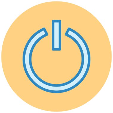 Güç. Web simgesi basit illüstrasyon