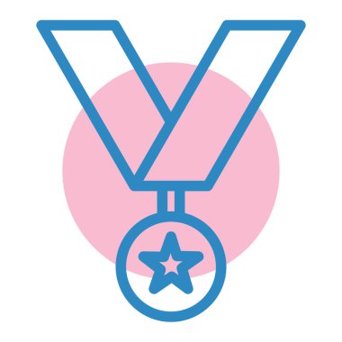 Madalya. Web simgesi basit illüstrasyon