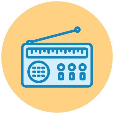 Radyo. Web simgesi basit tasarım