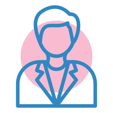 Kadın. Web simgesi basit illüstrasyon