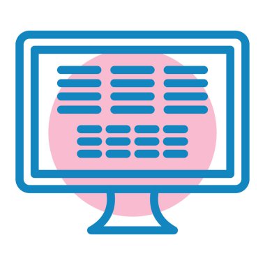 bilgisayar dosya simgesi vektörü. İnce çizgi işareti. izole edilmiş sınır sembolü çizimi