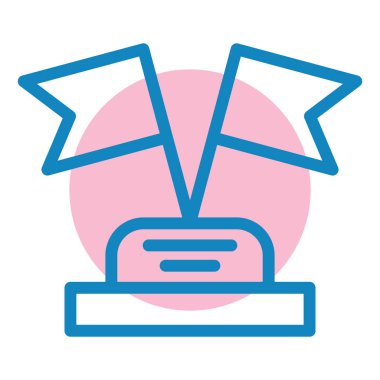 Modern bayrak simgesinin vektör illüstrasyonu