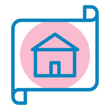 ev planı vektör ince çizgi simgesi