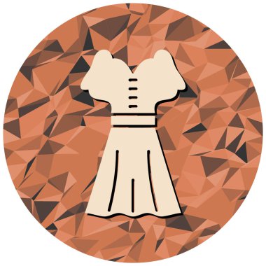 Elbise giymiş bir kadının vektör çizimi