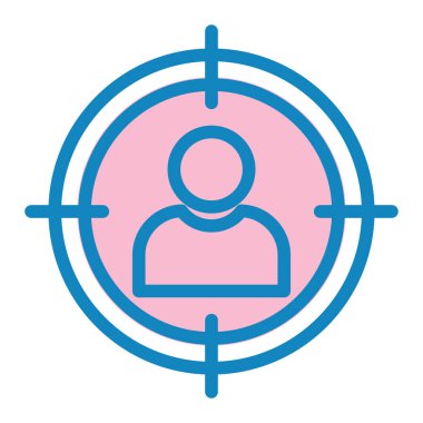 Hedef. Web simgesi basit illüstrasyon