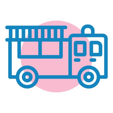 Otobüs. Web simgesi basit tasarım