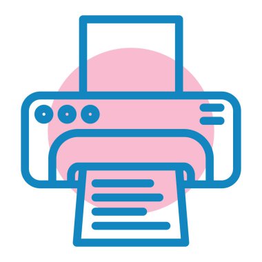 Yazıcı. Web simgesi basit illüstrasyon