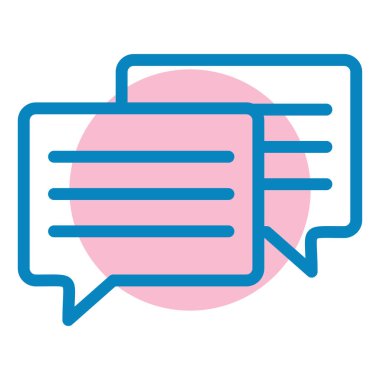 Sohbet mesajı vektör illüstrasyonu