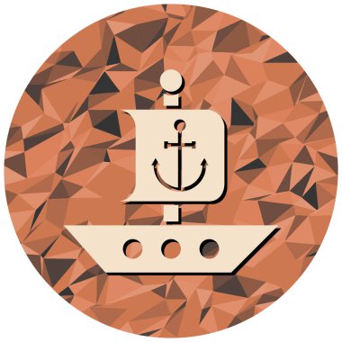 Bir geminin vektör çizimi