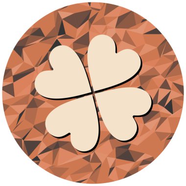 Yonca yaprağı ikonu. ağ için yonca vektör sembolünün düz çizimi