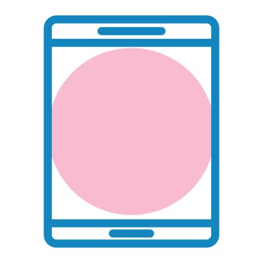 Dijital tablet. Web simgesi basit illüstrasyon