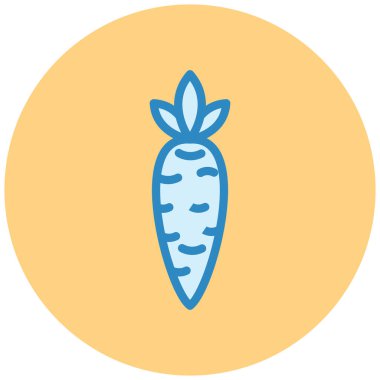 Havuç simgesinin vektör illüstrasyonu