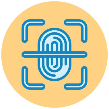 Parmak izi. Web simgesi basit illüstrasyon