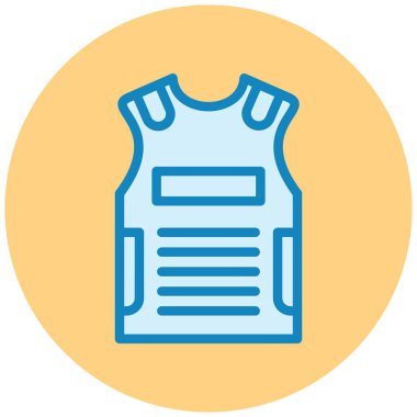 Tişört, şort, ceket, yelek, kemer, düz, vektör illüstrasyonu