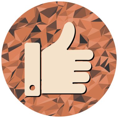 Başparmak yukarı simgesi. Web için el imleç vektör simgelerinin düz çizimi