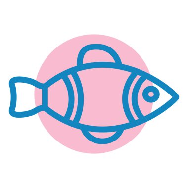 Balık. Web simgesi basit illüstrasyon