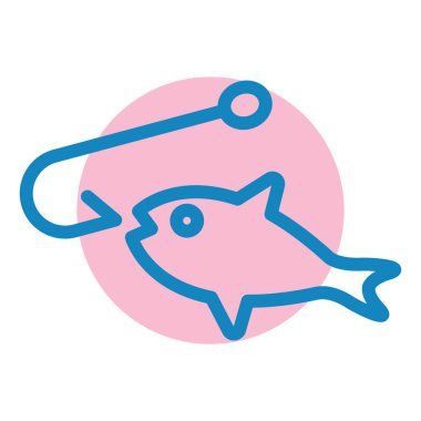 Balık. Web simgesi basit illüstrasyon