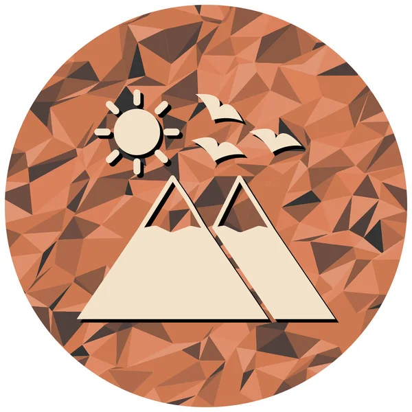 Dağlı bir manzaranın vektör çizimi