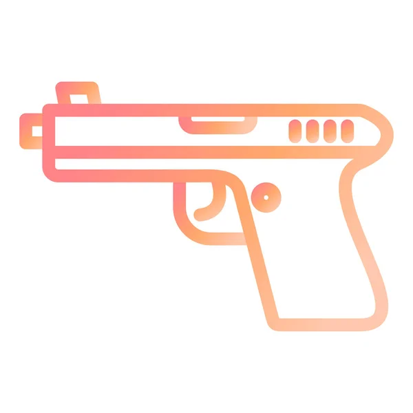 Pistola Icono Moderno Vector Ilustración — Vector de stock