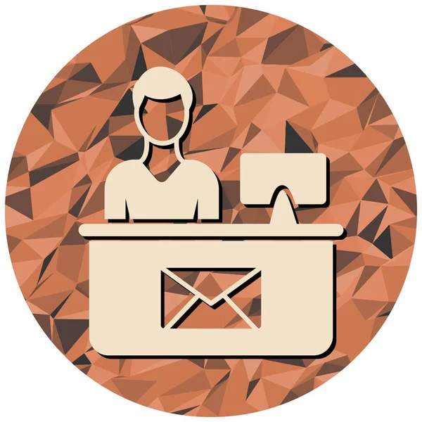 Business Woman Envelope Speech Bubble Vector Illustration Design — Stok Vektör