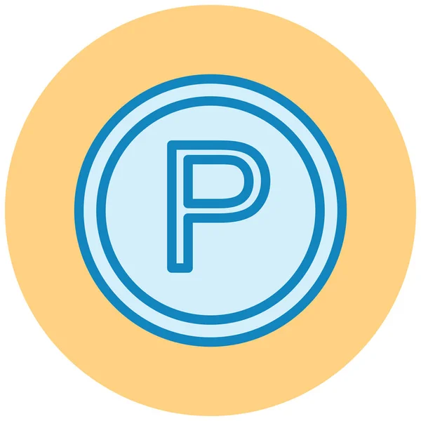 Parkolás Web Ikon Egyszerű Illusztráció — Stock Vector