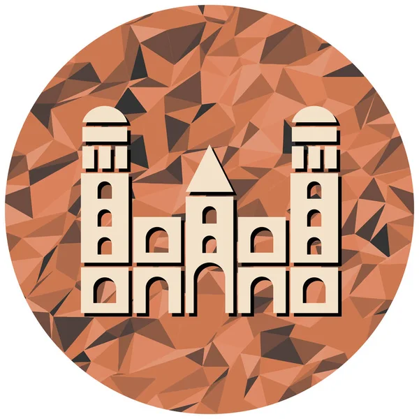 Tuğla bina ve vektör tasarımı ile illüstrasyon
