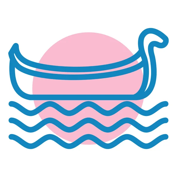 Mar Icono Web Ilustración Simple — Vector de stock