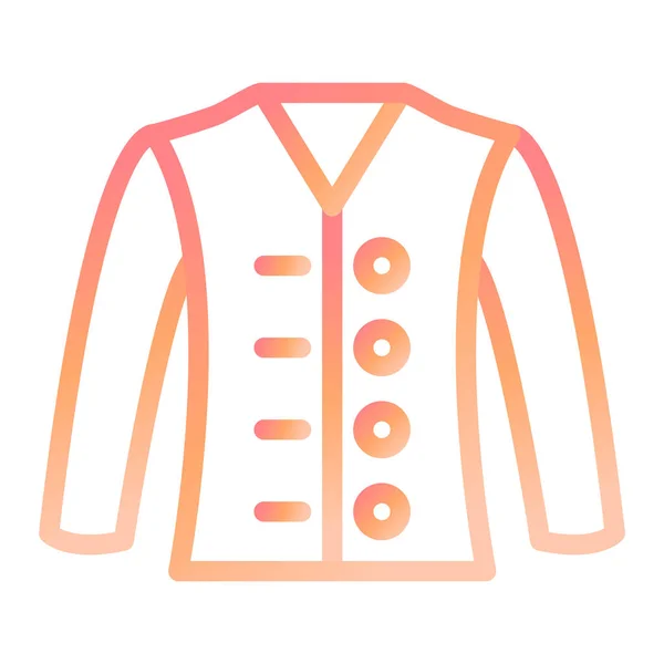 Chaqueta Icono Web Ilustración Simple — Vector de stock