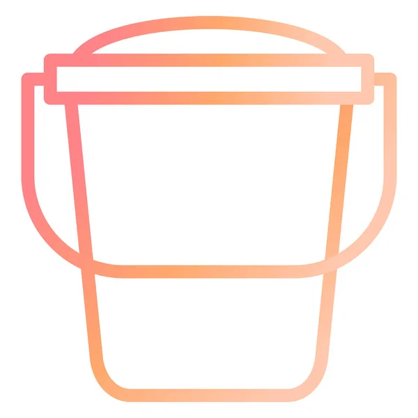 Sable Bucket Icône Web Illustration Simple — Image vectorielle