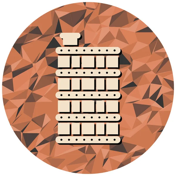 Kırmızı toplu tuğla bir duvarın çizimi