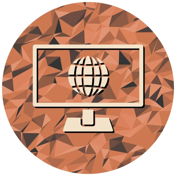 Soyut arkaplana sahip bilgisayar monitörü