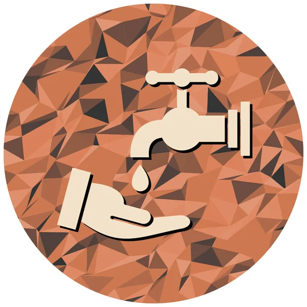 Musluk ikonu. Web için sıhhi tesisat sembolü vektör simgelerinin düz çizimi