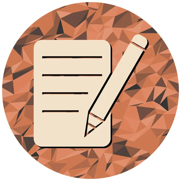 kağıt ve kontrol listesi simgesi soyut arkaplan ile düz stil