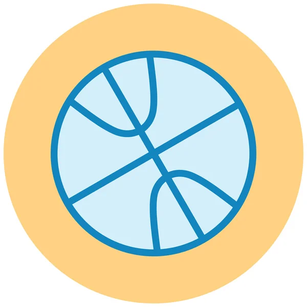 Basquetebol Ícone Web Ilustração Simples — Vetor de Stock